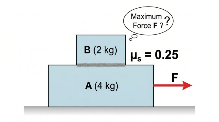 Maximum Force such that both blocks move together